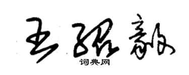 朱錫榮王紹毅草書個性簽名怎么寫