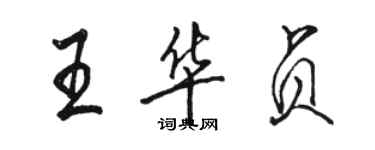 駱恆光王華貞行書個性簽名怎么寫