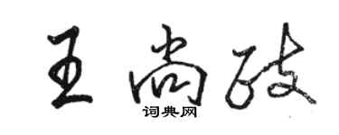 駱恆光王尚政行書個性簽名怎么寫