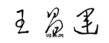 駱恆光王昌運草書個性簽名怎么寫