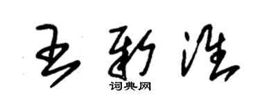 朱錫榮王新淮草書個性簽名怎么寫