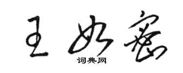 駱恆光王如密草書個性簽名怎么寫