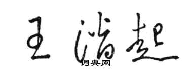 駱恆光王潛起草書個性簽名怎么寫