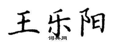 丁謙王樂陽楷書個性簽名怎么寫