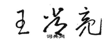 駱恆光王常亮草書個性簽名怎么寫