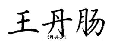 丁謙王丹腸楷書個性簽名怎么寫