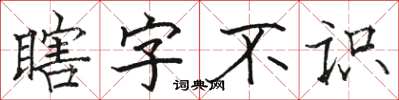 駱恆光瞎字不識楷書怎么寫