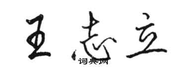 駱恆光王志立行書個性簽名怎么寫