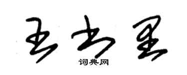 朱錫榮王書里草書個性簽名怎么寫