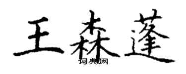 丁謙王森蓬楷書個性簽名怎么寫