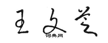 駱恆光王文芝草書個性簽名怎么寫