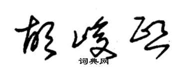 朱錫榮胡峻熙草書個性簽名怎么寫