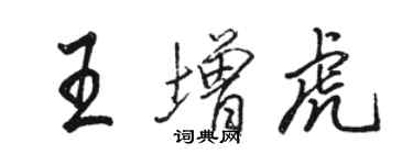 駱恆光王增虎行書個性簽名怎么寫