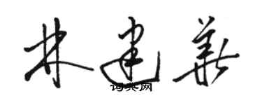 駱恆光林建華草書個性簽名怎么寫