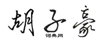 駱恆光鬍子豪行書個性簽名怎么寫