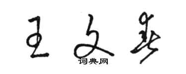 駱恆光王文春草書個性簽名怎么寫