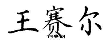 丁謙王賽爾楷書個性簽名怎么寫