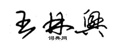 朱錫榮王林興草書個性簽名怎么寫