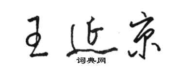 駱恆光王延京草書個性簽名怎么寫