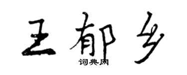 曾慶福王郁鄉行書個性簽名怎么寫
