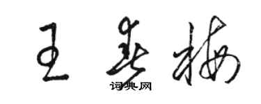 駱恆光王春梅草書個性簽名怎么寫