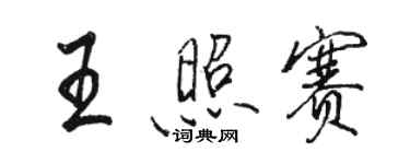 駱恆光王照賽行書個性簽名怎么寫