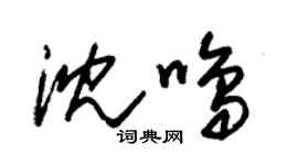 朱錫榮沈鳴草書個性簽名怎么寫
