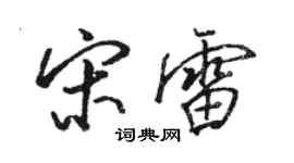 駱恆光宋雷行書個性簽名怎么寫