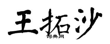 翁闓運王拓沙楷書個性簽名怎么寫