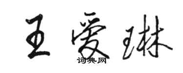 駱恆光王愛琳行書個性簽名怎么寫