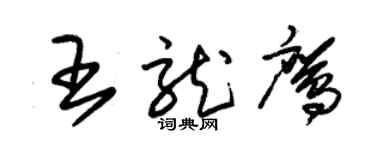 朱錫榮王龍鷹草書個性簽名怎么寫