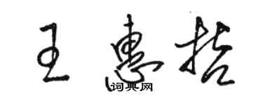 駱恆光王惠哲草書個性簽名怎么寫