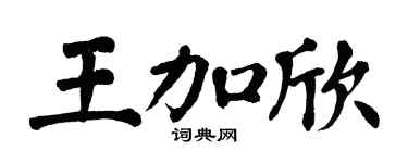 翁闓運王加欣楷書個性簽名怎么寫