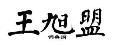 翁闓運王旭盟楷書個性簽名怎么寫