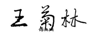 曾慶福王菊林行書個性簽名怎么寫