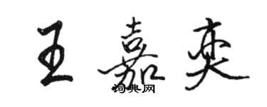 駱恆光王嘉奕行書個性簽名怎么寫