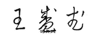 駱恆光王盛武草書個性簽名怎么寫