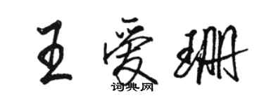 駱恆光王愛珊行書個性簽名怎么寫