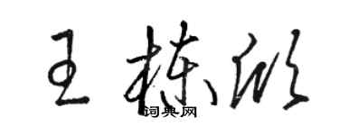 駱恆光王棟欣草書個性簽名怎么寫