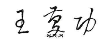 駱恆光王慶功草書個性簽名怎么寫