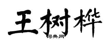 翁闓運王樹樺楷書個性簽名怎么寫