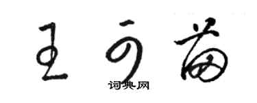 駱恆光王可苗草書個性簽名怎么寫