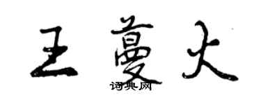 曾慶福王蔓火行書個性簽名怎么寫