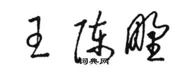 駱恆光王陳野草書個性簽名怎么寫