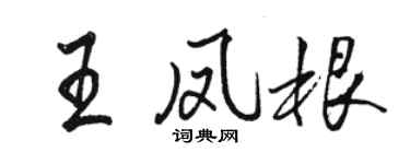 駱恆光王鳳根行書個性簽名怎么寫