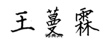 何伯昌王蔓霖楷書個性簽名怎么寫