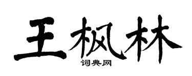 翁闓運王楓林楷書個性簽名怎么寫