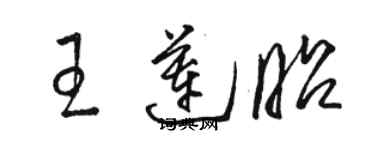 駱恆光王蓮昭草書個性簽名怎么寫