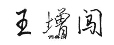 駱恆光王增闖行書個性簽名怎么寫