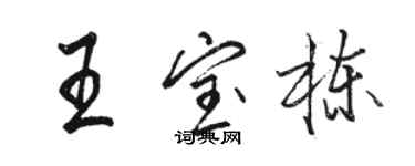 駱恆光王寶棟行書個性簽名怎么寫